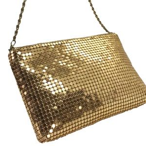 Gold Tone Metal Mesh Purse | Gold Chain, Crossbody Bag